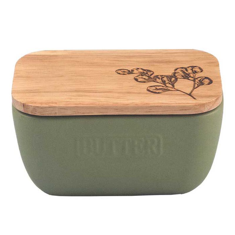 Selbrae House Sage Green Butter Dish - Flora image number 0
