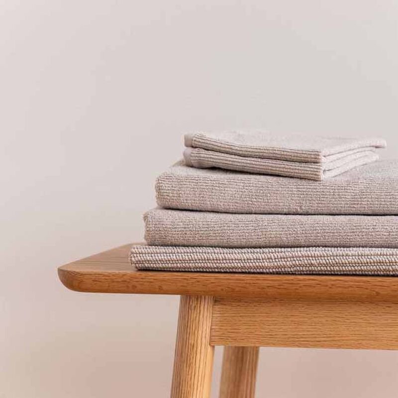 Città Ribbed Bath Towel Oat 70x140cm image number 1