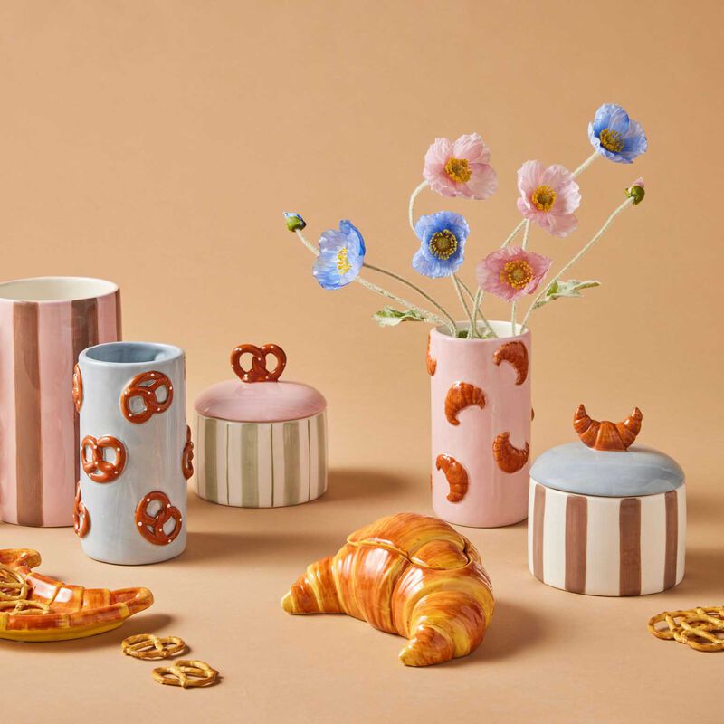 Emporium Pierre Pretzel Stripe Cannister 13x13 image number 3