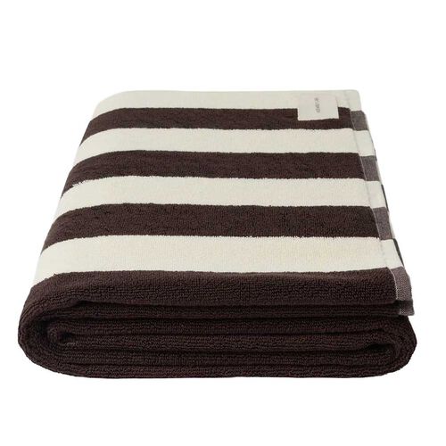 Assembly Label Signature Stripe Beach Towel Ganache