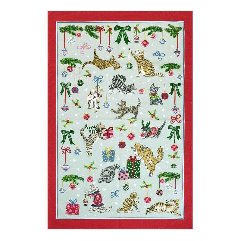 Ulster Weavers Christmas Cats Cotton Tea Towel image number 0