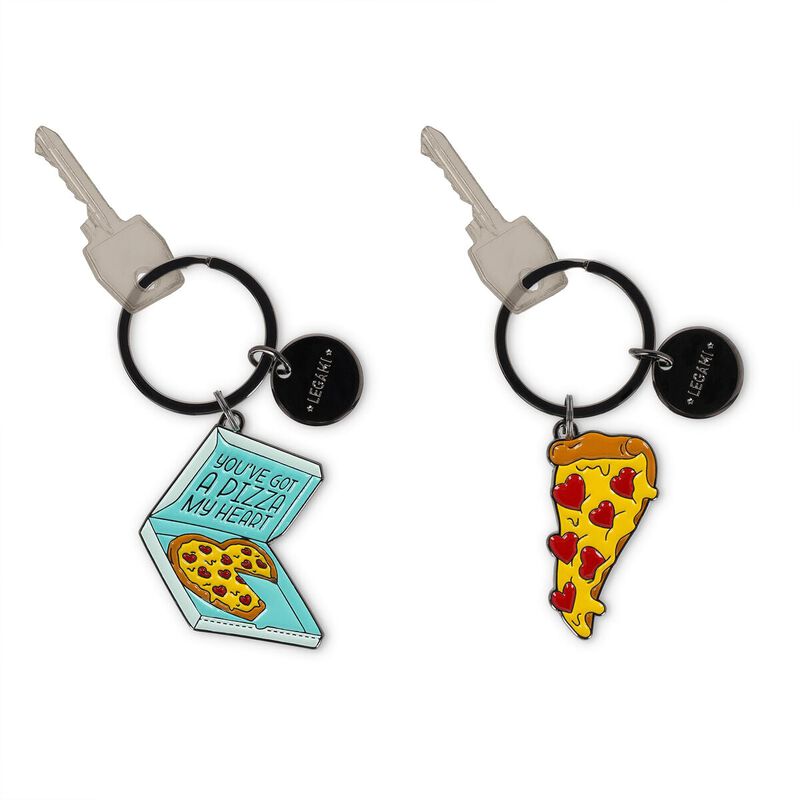 Legami Pizza Enamel Key Ring Set Of 2 image number 1