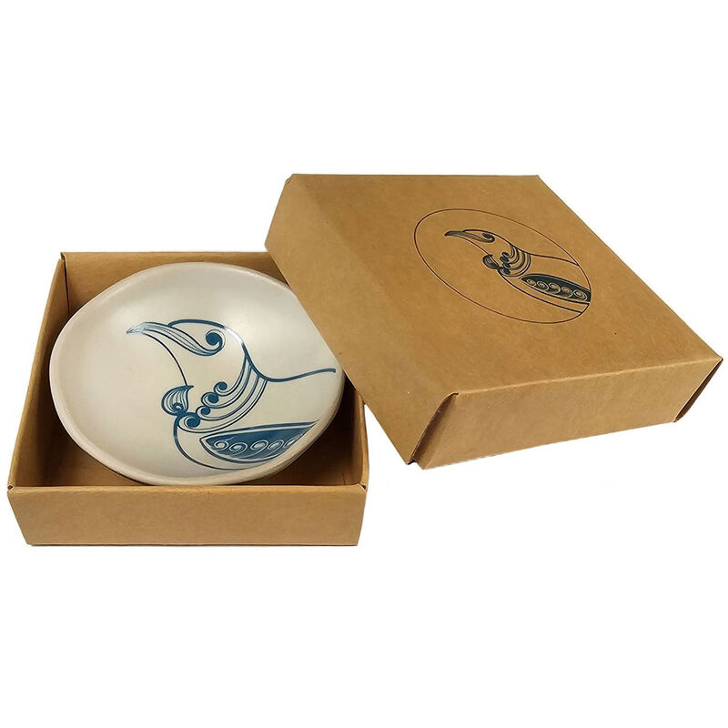 Jo Luping Tui Teal on White 7cm Porcelain Bowl image number 1