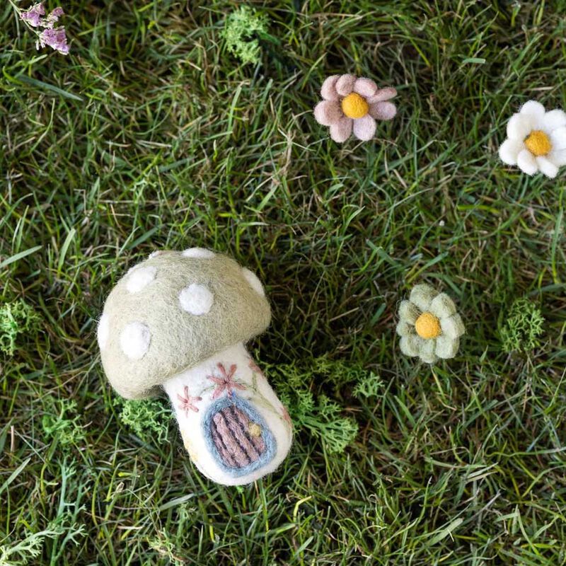 Gry & Sif Small Spring Mushroom House Decoration image number 1