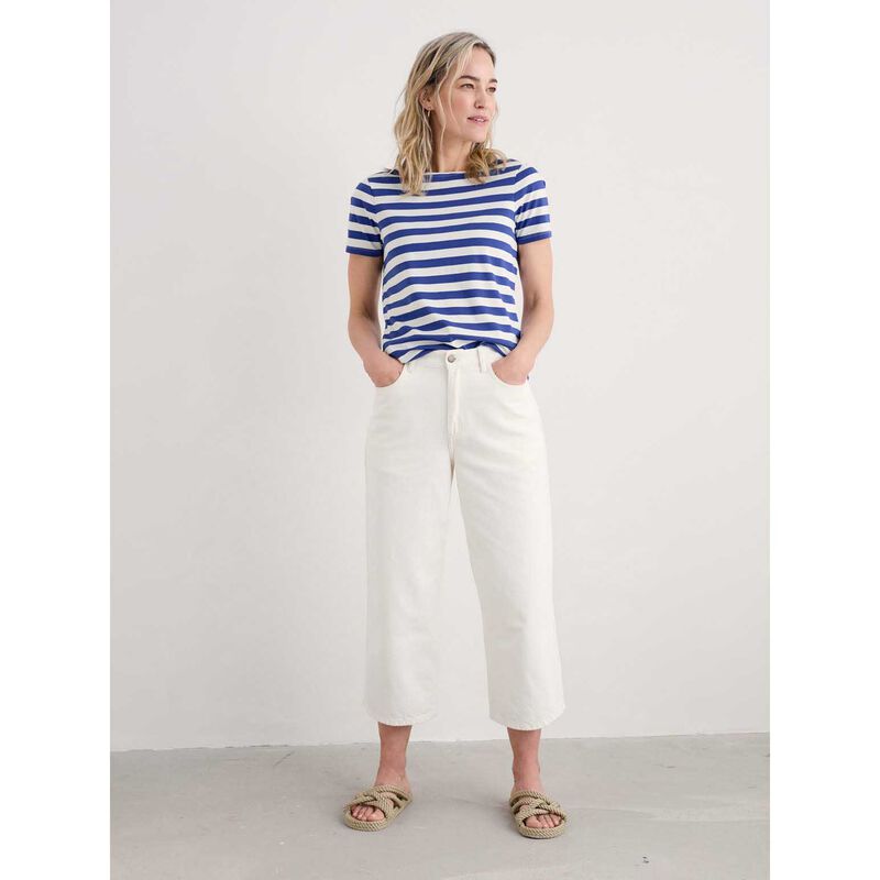 Seasalt Cornwall Sailor T-Shirt Scallion Bright Marine Chalk image number 3