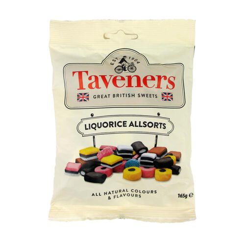 Taveners Great British Sweets Liquorice Allsorts 165g