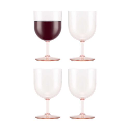 Bodum Oktett 4Pc Durable Red Wine Glass - Strawberry