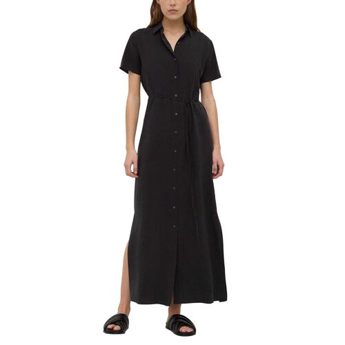 Assembly Label Heather Silk Blend Shirt Dress Black