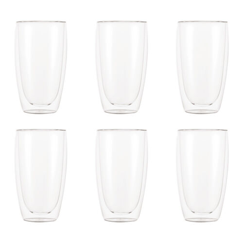 Bodum Pavina 6Pc Glass Double Wall Large 0.45L 15oz