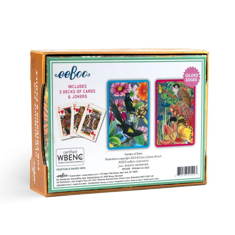 EeBoo Playing Cards Garden of Eden Set of 2 image number 2