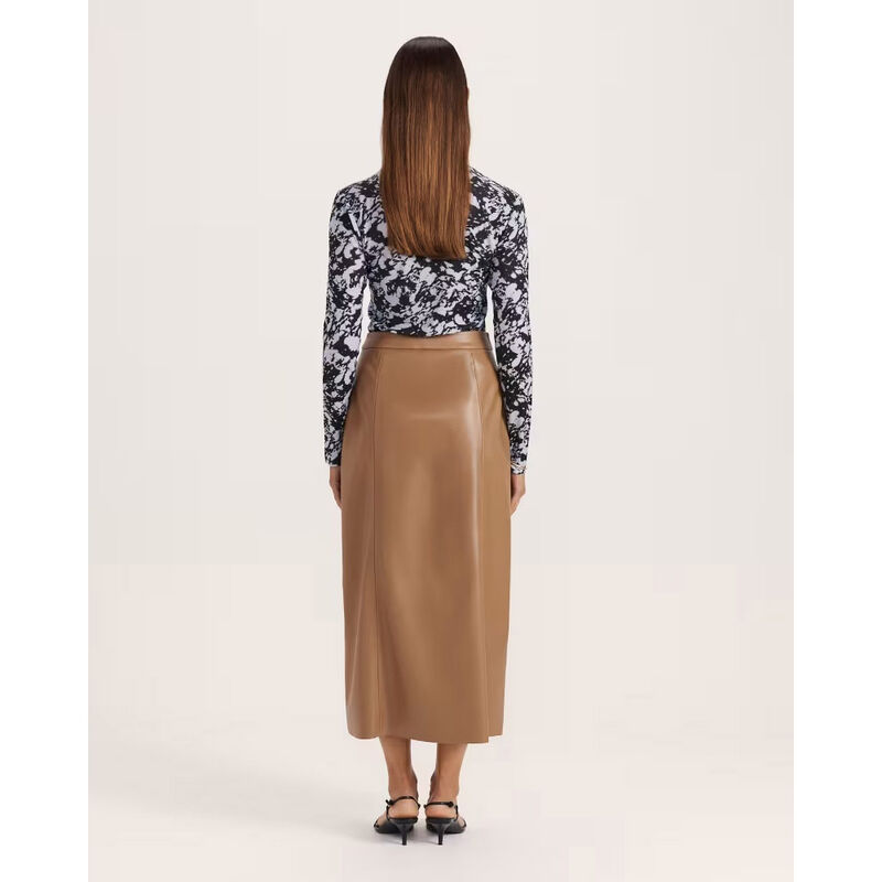 SABA Viv Faux Leather Zip Front Skt image number 1