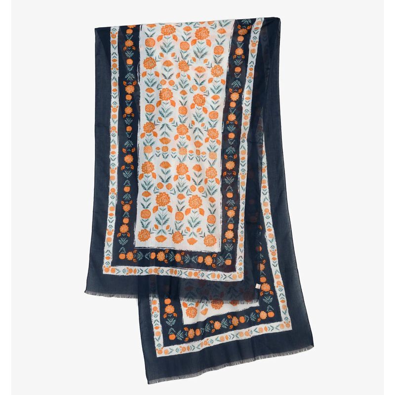 Seasalt Cornwall New Everyday Scarf Marigold Border Chalk image number 3