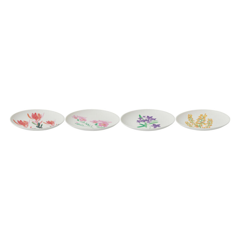 Maxwell & Williams Wildflowers Bamboo Plate 20cm Set Of 4 Assorted image number 1