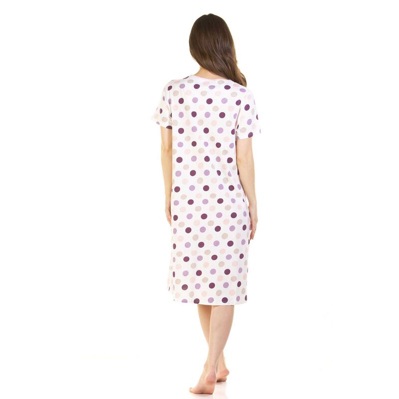 La Marquise Misty Dots 100% Cotton Short Sleeve Nightshirt image number 4