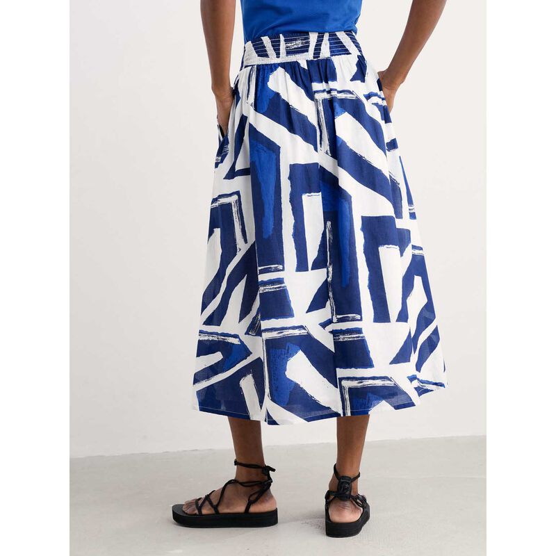 Seasalt Cornwall Mevagissey Skirt Harbour Sails Chalk image number 1