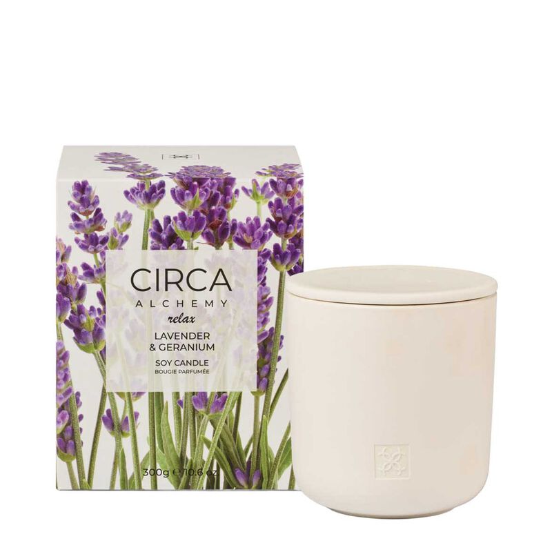 CIRCA Alchemy Relax Lavender & Geranium Candle 300g image number 0