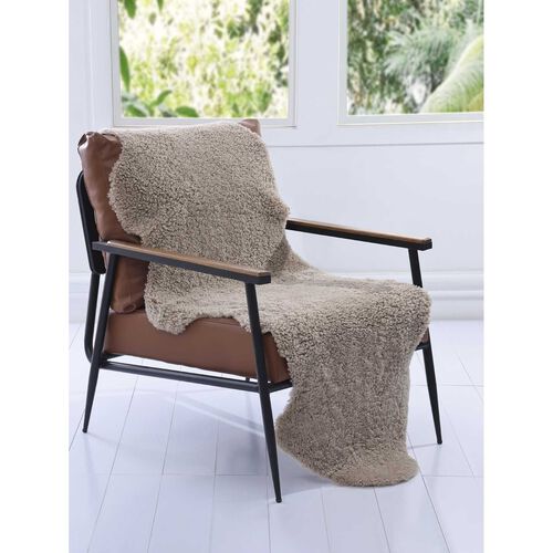 MM Linen Wool Short Sheepskin Rug - Walnut