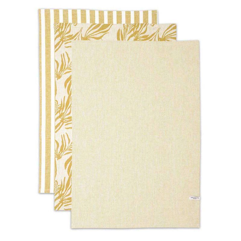 Royal Doulton 1815 Bright Tea Towel Mustard 3 Pack image number 0