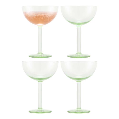 Bodum Oktett 4Pc Durable Champagne Coupe Glass - Pistachio