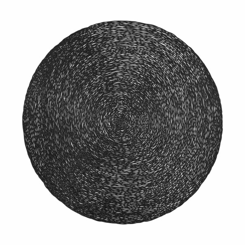 Maxwell & Williams Table Accents Lace Metallic Round Placemat 38cm Black image number 0