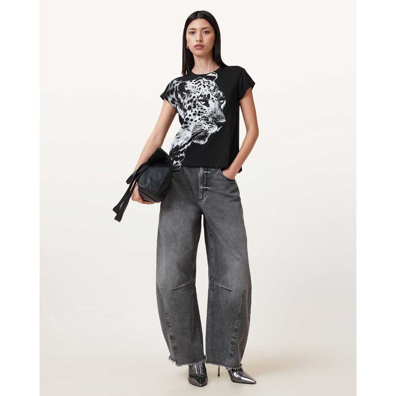AllSaints Kiara Anna Crew Neck Short Sleeve T-Shirt image number 3