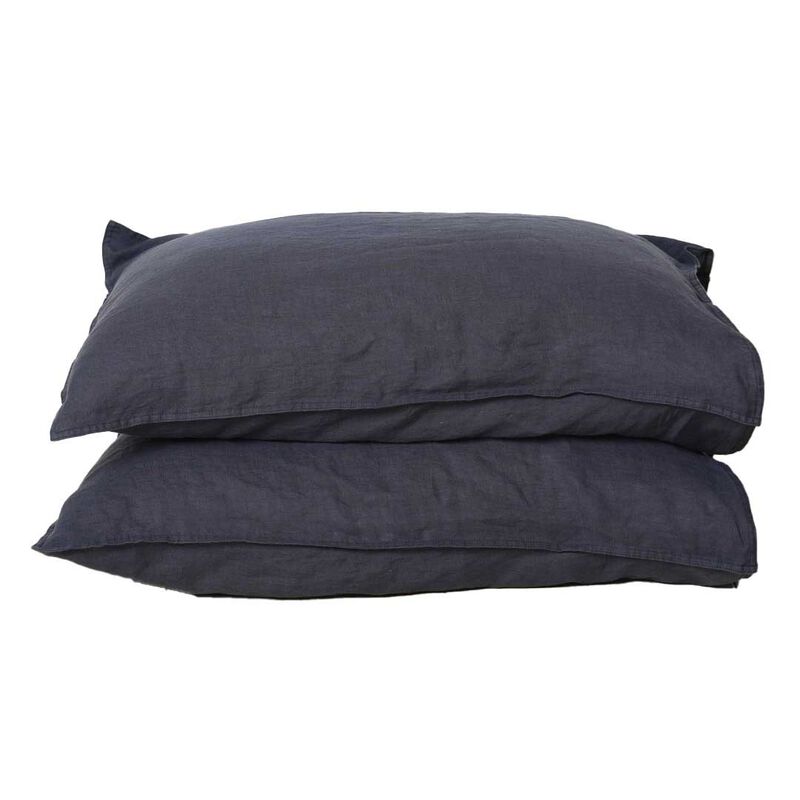 Home Lab 100% French Flax Linen Pillowcase Pair image number 12