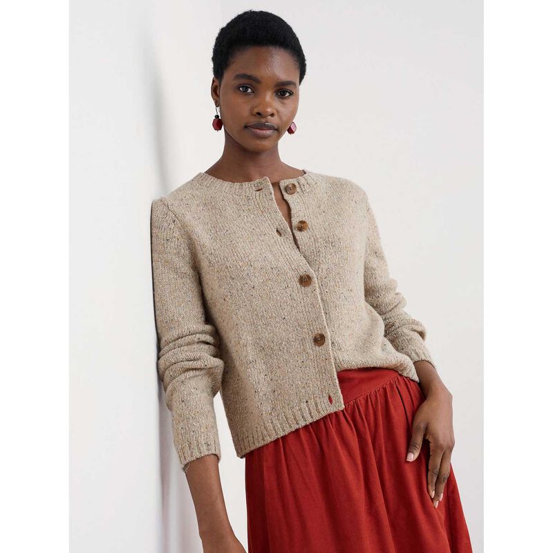 Seasalt Cornwall Dawson Pick Cardigan Merino Birch image number 1