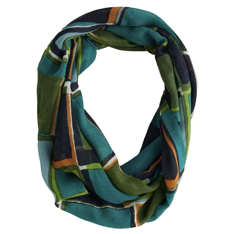 Seasalt Cornwall Pretty Circle Scarf Window Panes Mix image number 0