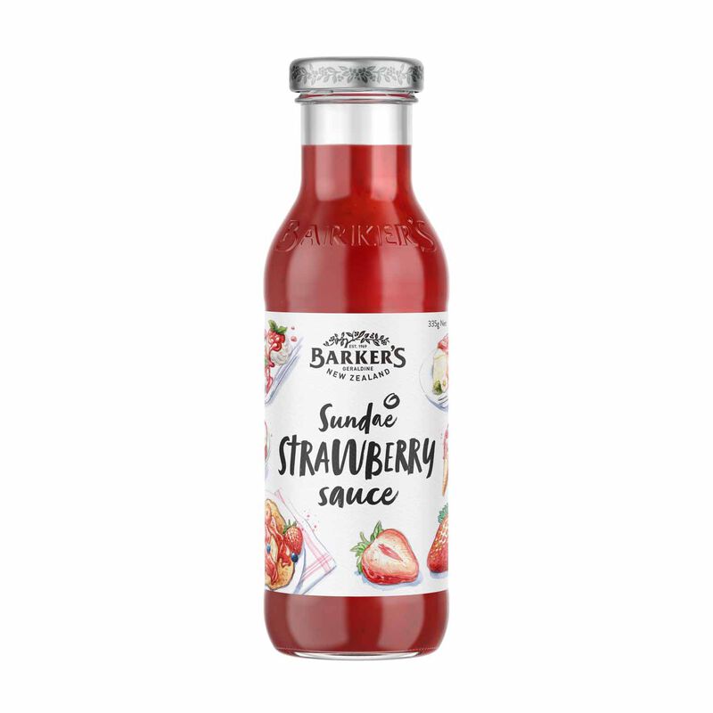 Barker's Sundae Strawberry Sauce 335g image number 0