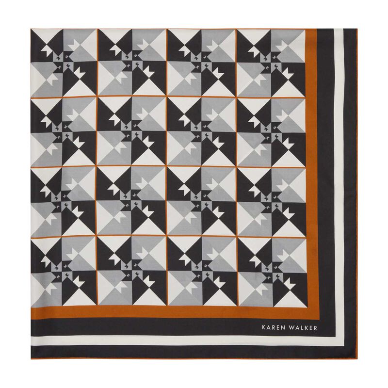 Karen Walker Monogram Tiles Classic Silk Scarf image number 2