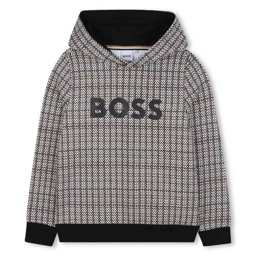 BOSS Patterned Hooded Sweatshirt 4Y-6Y