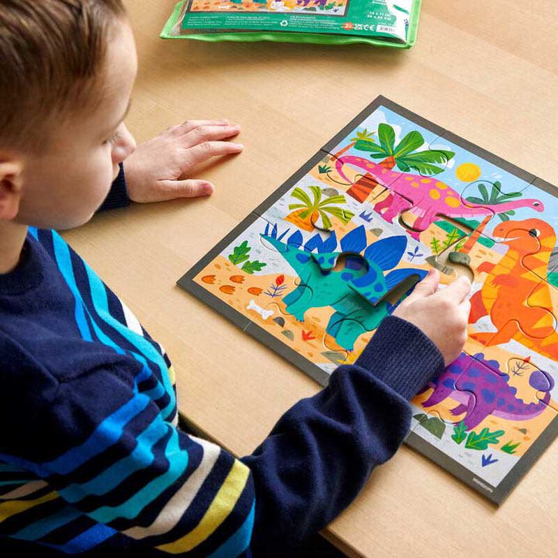 Mudpuppy Mighty Dinosaurs 12 Piece Pouch Puzzle image number 1