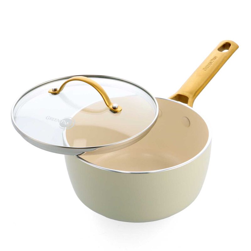 Greenpan Padova PFAS Free Saucepan 18cm/2.01L - Cream image number 2