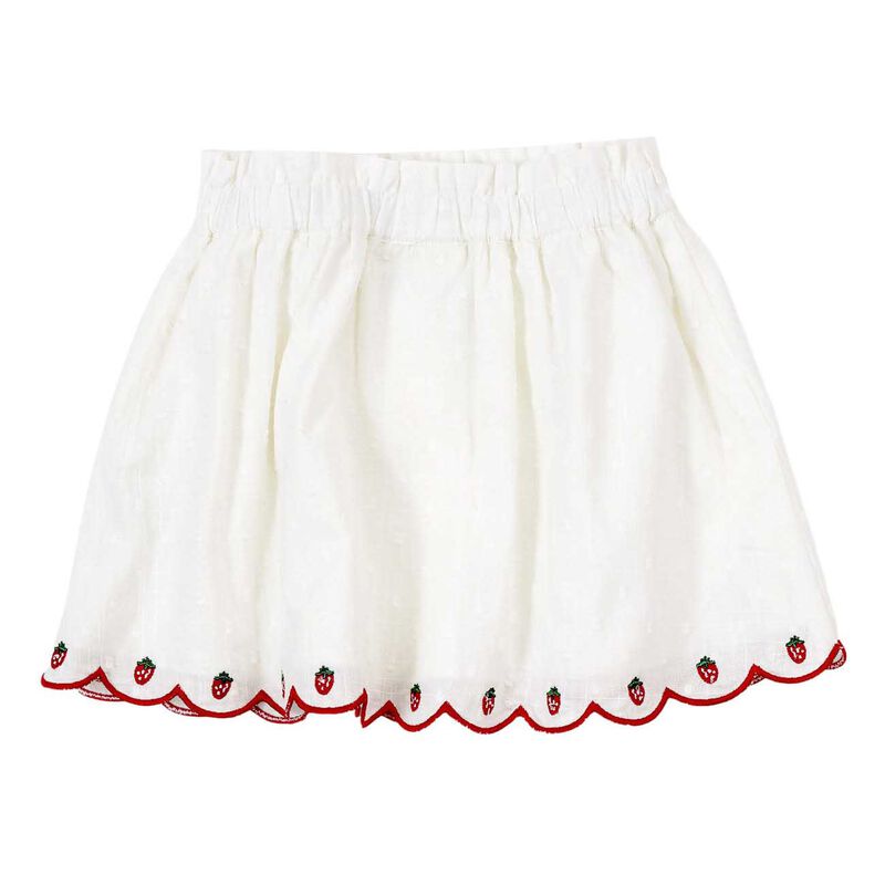 Goldie + Ace Scallop Hem Strawberry Skirt 1-2Y image number 0