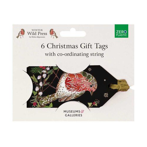 Museums & Galleries Wild Press Woodland Wreaths Christmas Gift Tags 6 Pack