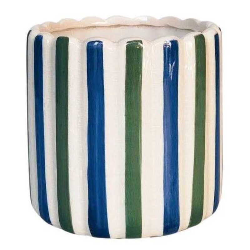 Urban Products Maxine Stripe Planter Blue & Green 14cm image number 0