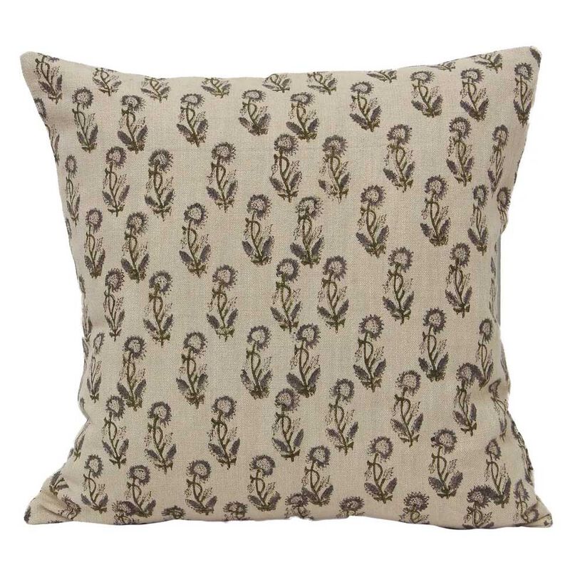 French Country Liliana Floral Handblock Cushion Cover image number 0