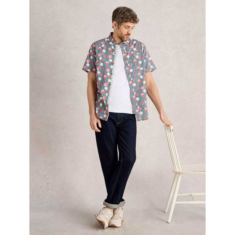 White Stuff Finsbury Stamp Printed Shirt image number 3