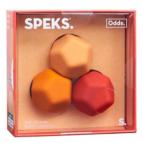 Speks Odds Silicone Magnet Fidget Set - Orange Planes