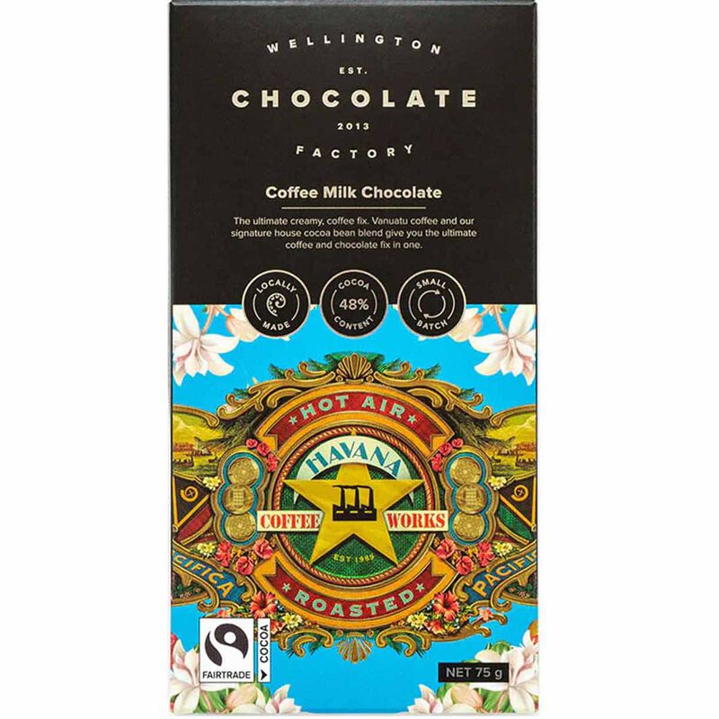 Wellington Chocolate Factory Coffee Milk Chocolate Bar 75g image number 0