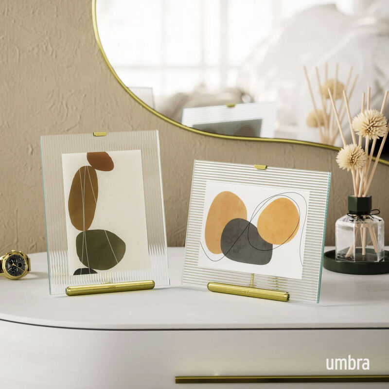 Umbra Flute Picture Frame 5x7 Brass image number 1