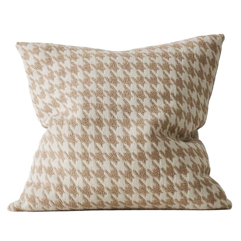Weave Home Giovanni Boucle Houndstooth Cushion With Feather Inner 50x50cm image number 0