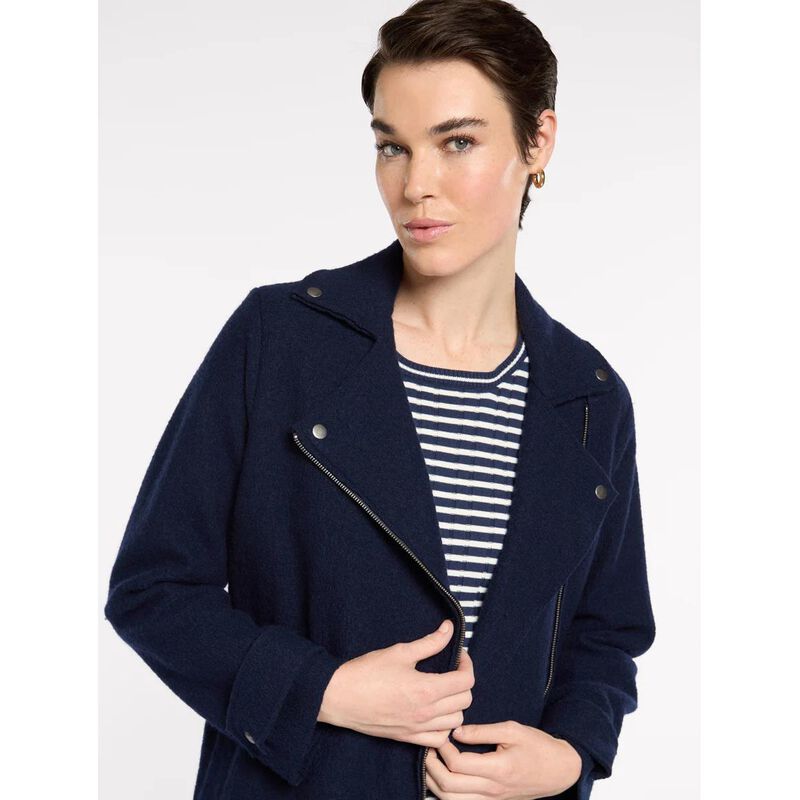 Marco Polo Boiled Wool Moto Coat image number 6