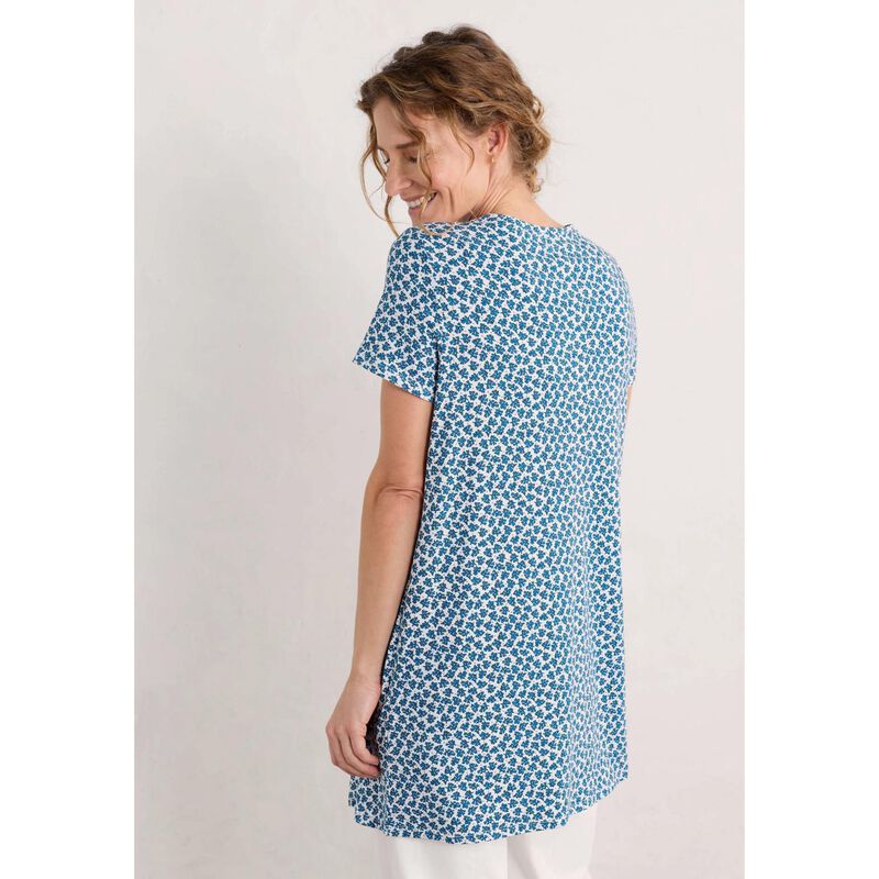 Seasalt Cornwall S/S Star Dance Tunic Seaweed Frond Chalk image number 1