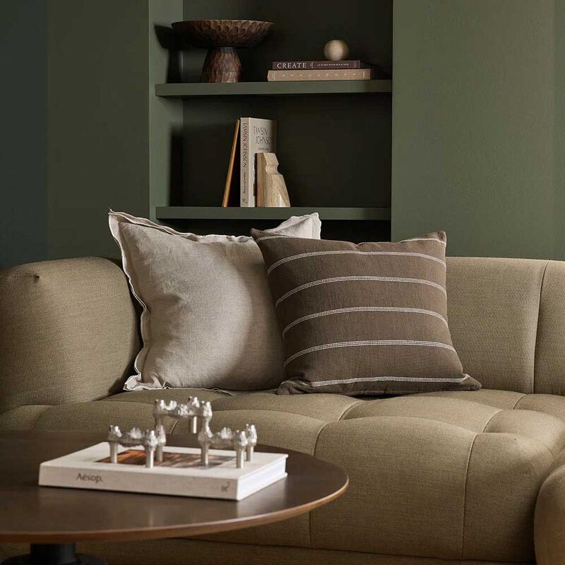 Baya Juno Cushion With Feather Inner 55x55cm - Thyme image number 1