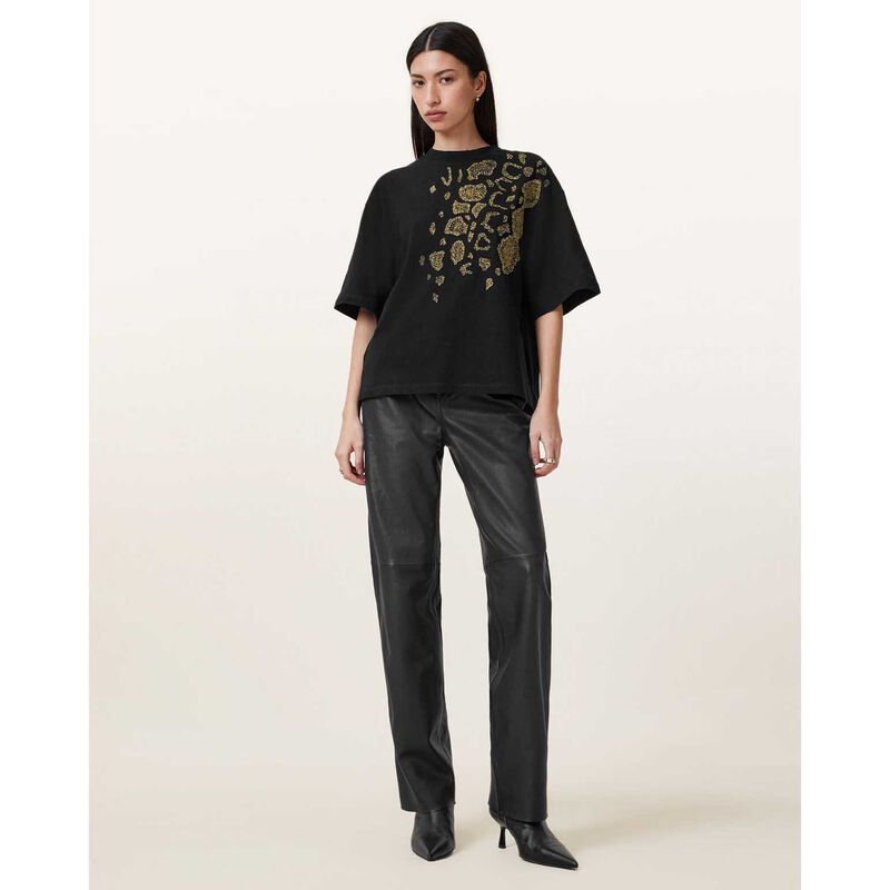 AllSaints Amelie Flow Embellished T-shirt image number 3