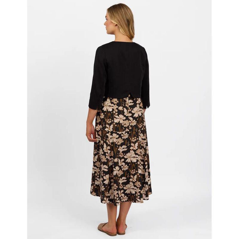 Vassalli 3/4 Sleeve Single Button Cropped Jacket image number 1