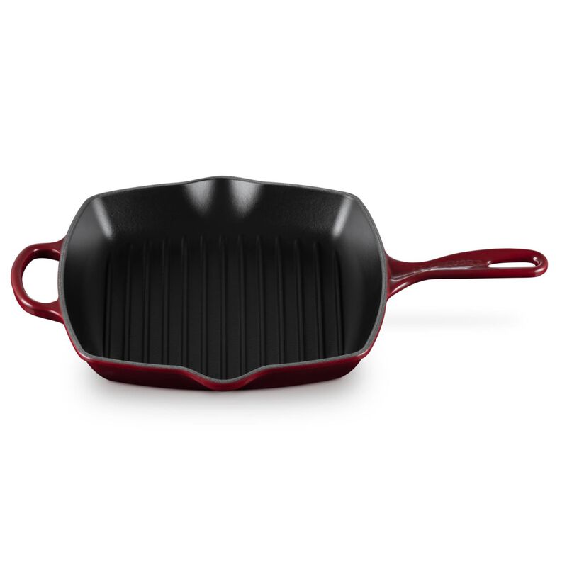 Le Creuset Signature Square Skillet Grill 26cm Garnet image number 2