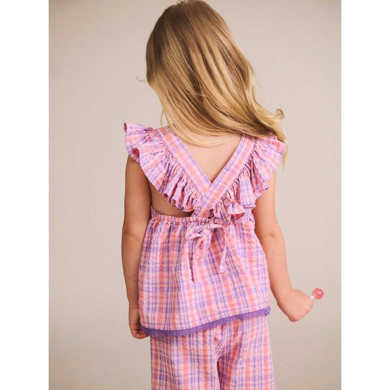 Huxbaby Tropical Check Tie Top 3-5Y image number 1