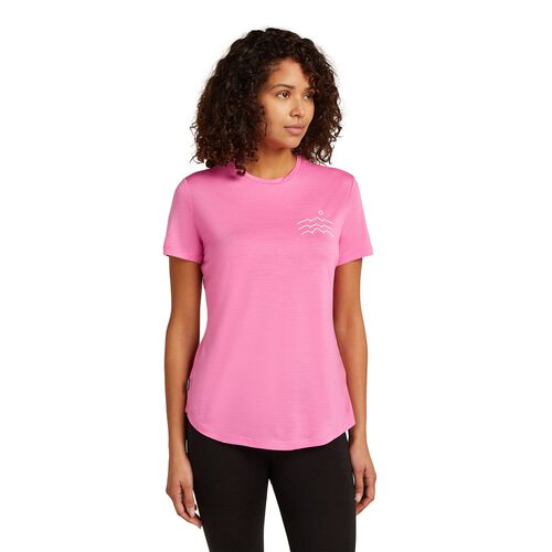 Icebreaker W Merino Blend 125 Cool-Lite Sphere SS Tee Across the Peaks